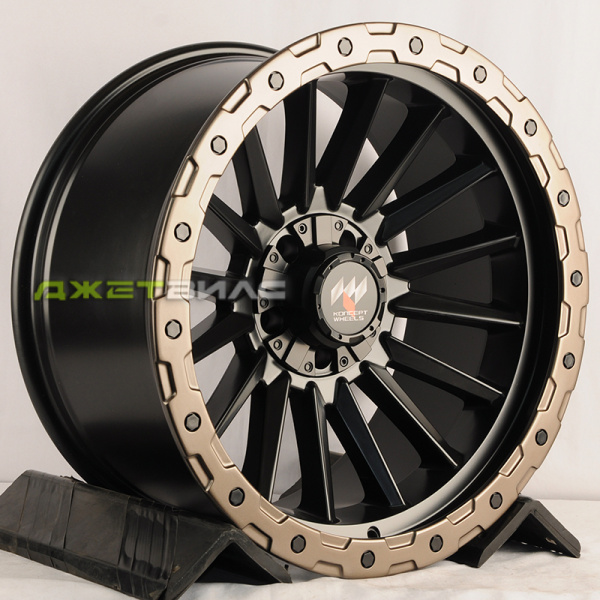 Литой диск Jetwheel A0294 R20 10J 10x114.3x127 ET-24 DIA 78.3 Matte Black With Bronz Lip