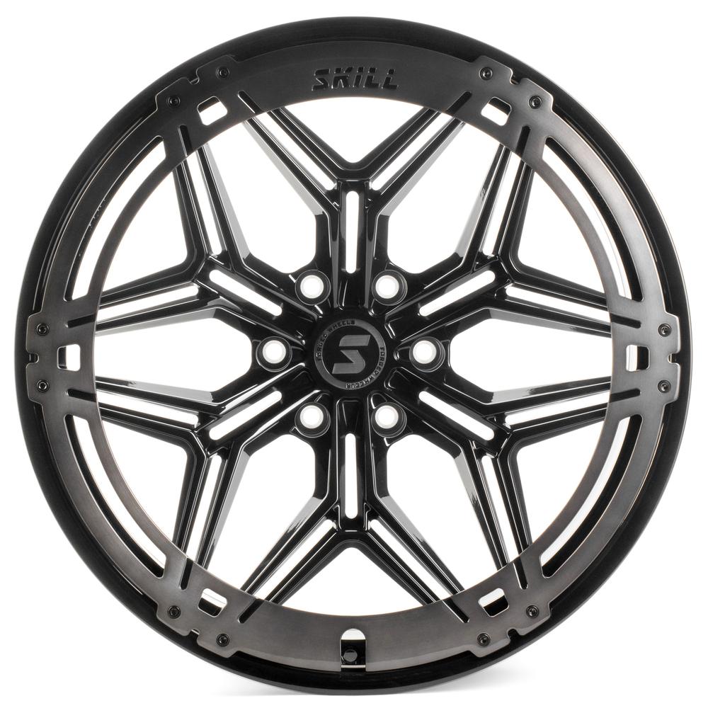 Кованый диск SKILL SV185-CT400 R22 10J 6x139.7 ET-10 Кованый диск SKILL SV185-CT400 R22 10J 6x139.7 ET-10 DIA 77.8 чёрный глянцевый + обод SH51