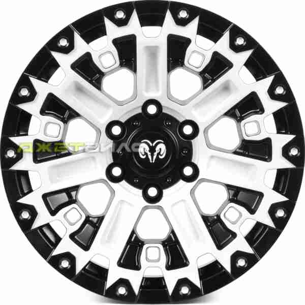 Кованый диск SKILL SV152-CS384 R18 10J 6x139.7 ET10 DIA 77.8 чёрный матовый + белый