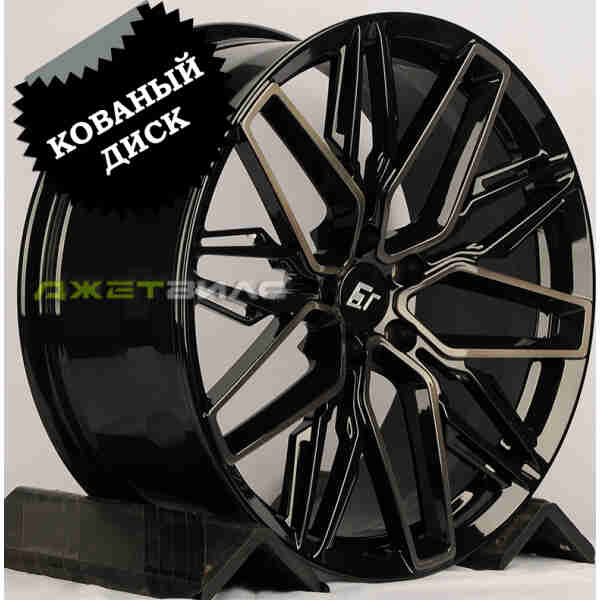 Кованый диск JETFORGED YH3045 R20 9J 5x112 ET30 DIA 66.56 Gloss Black Brusch With Dark Tint