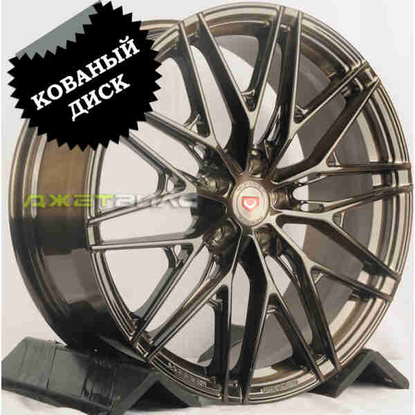 Кованый диск JETFORGED RGW5591 R21 8.5J 5x114.3 ET40 DIA 67.1 Brusched Gloss Black+Aluminum Cap