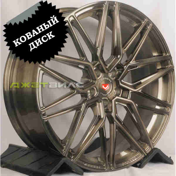 Кованый диск JETFORGED RGW0723 R21 8.5J 5x114.3 ET35 DIA 67.1 Brusched Gloss Black+Aluminum Cap