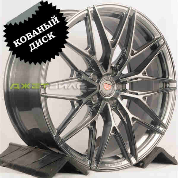 Кованый диск JETFORGED RGW1852 R20 9J 5x112 ET35 DIA 66.56 Brusched Gloss Black+Aluminum Cap