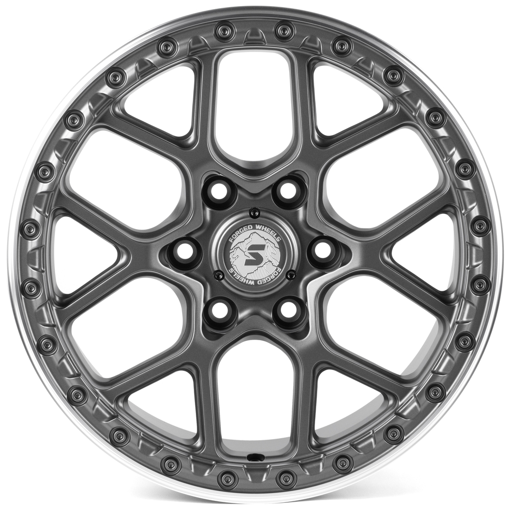 Кованый диск SKILL SB821-SB519 R17 8.5J 6x135 ET34 Кованый диск SKILL SB821-SB519 R17 8.5J 6x135 ET34 DIA 87.1 Графит Матовый + Полированный Обод