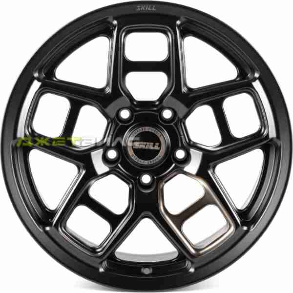 Кованый диск SKILL SK818-SV421 R18 9J 5x127 ET25 DIA 71.5 Чёрный Матовый + Полировка + Тёмный Лак