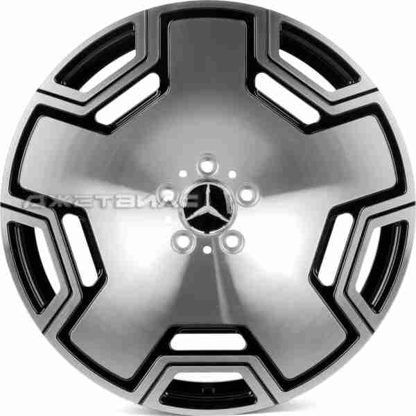 Кованый диск SKILL SL722-SK316 R19 8J 5x112 ET52 DIA 66.6 Чёрный Глянцевый + Полированные Спицы