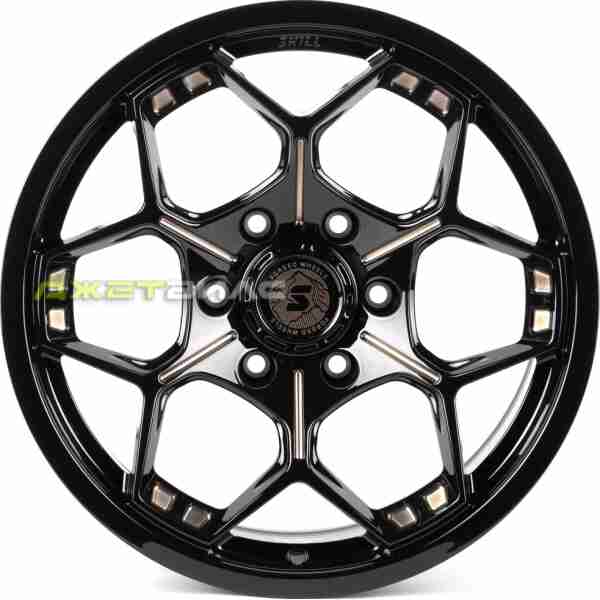 Кованый диск SKILL SV310-CS382 R18 9J 6x139.7 ET15 DIA 106.1 Чёрный Глянцевый + Полировка + Тёмный Лак