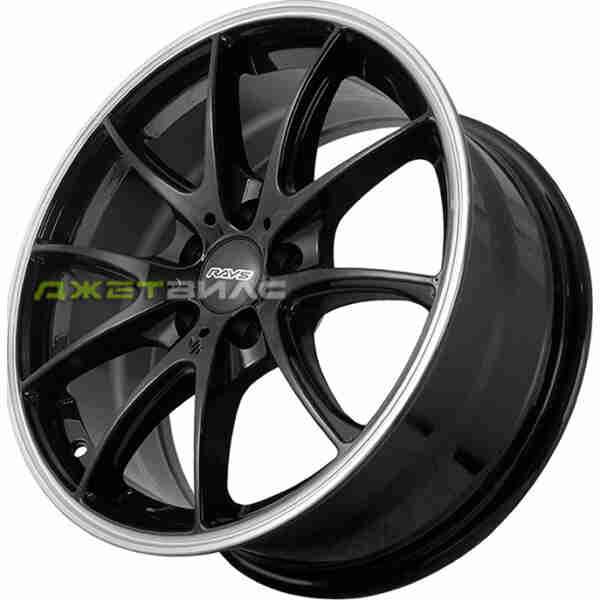 Литой диск FF REW009-1867 R16 7J 5x100 ET35 DIA 73.1 Black Machine Lip