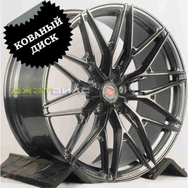 Кованый диск JETFORGED RGW1852 R21 9J 5x112 ET30 DIA 66.56 Brusched Gloss Black+Aluminum Cap