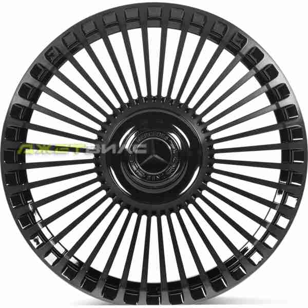 Кованый диск SKILL SL213-CS395 R19 8J 5x112 ET52 DIA 66.6 чёрный глянцевый + полированные спицы + лак SH52
