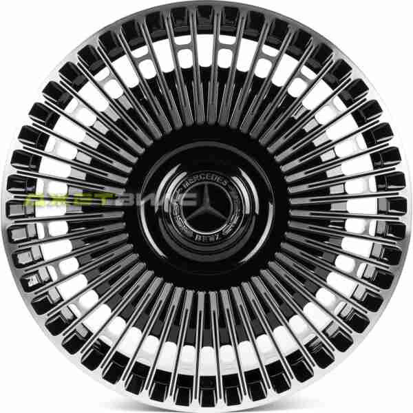 Кованый диск SKILL SL463-SL189 R18 8J 5x112 ET52 DIA 66.6 Чёрный Глянцевый + Полированные Спицы