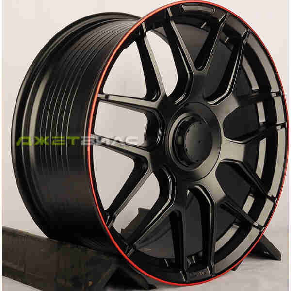 Литой диск KoKo Kuture FF136 R19 8.5J 5x112 ET38 DIA 66.56 Matte Black Red Lip