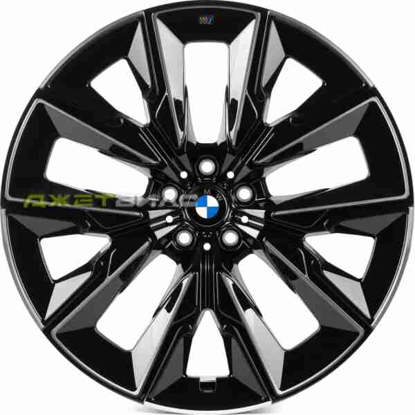 Кованый диск SKILL SL815-CS428 R21 9.5J 5x112 ET36 DIA 66.6 Чёрный Глянцевый + Полированные Спицы