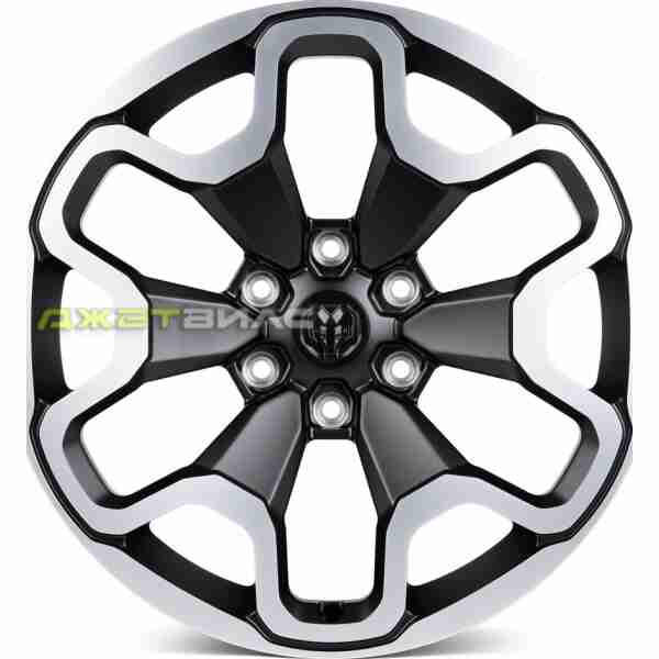Кованый диск SKILL SV212-SK333 R20 9J 6x139.7 ET19 DIA 77.8 Чёрный Матовый + Полированные Спицы