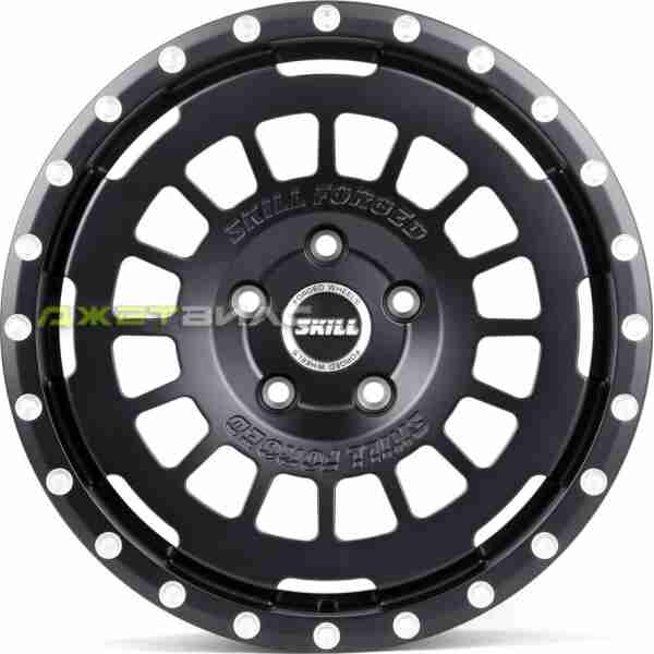 Кованый диск SKILL SV606-SV406 R17 8J 5x120 ET45 DIA 65.1 Чёрный Матовый + Полированные Декоративные Болты