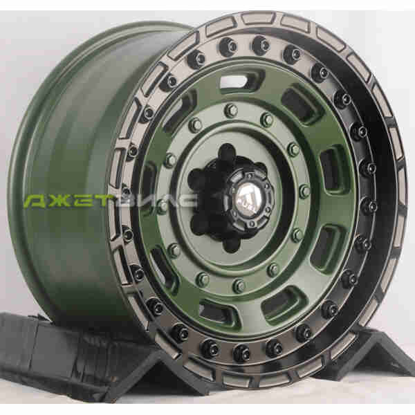 Литой диск Jetwheel FBX403-7 R17 8.5J 6x114.3 ET0 DIA 66.1 Matte Olive Green+Matte Black Lip